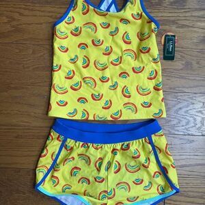 LL Bean Kids size 12 2 piece swimsuit NWT
